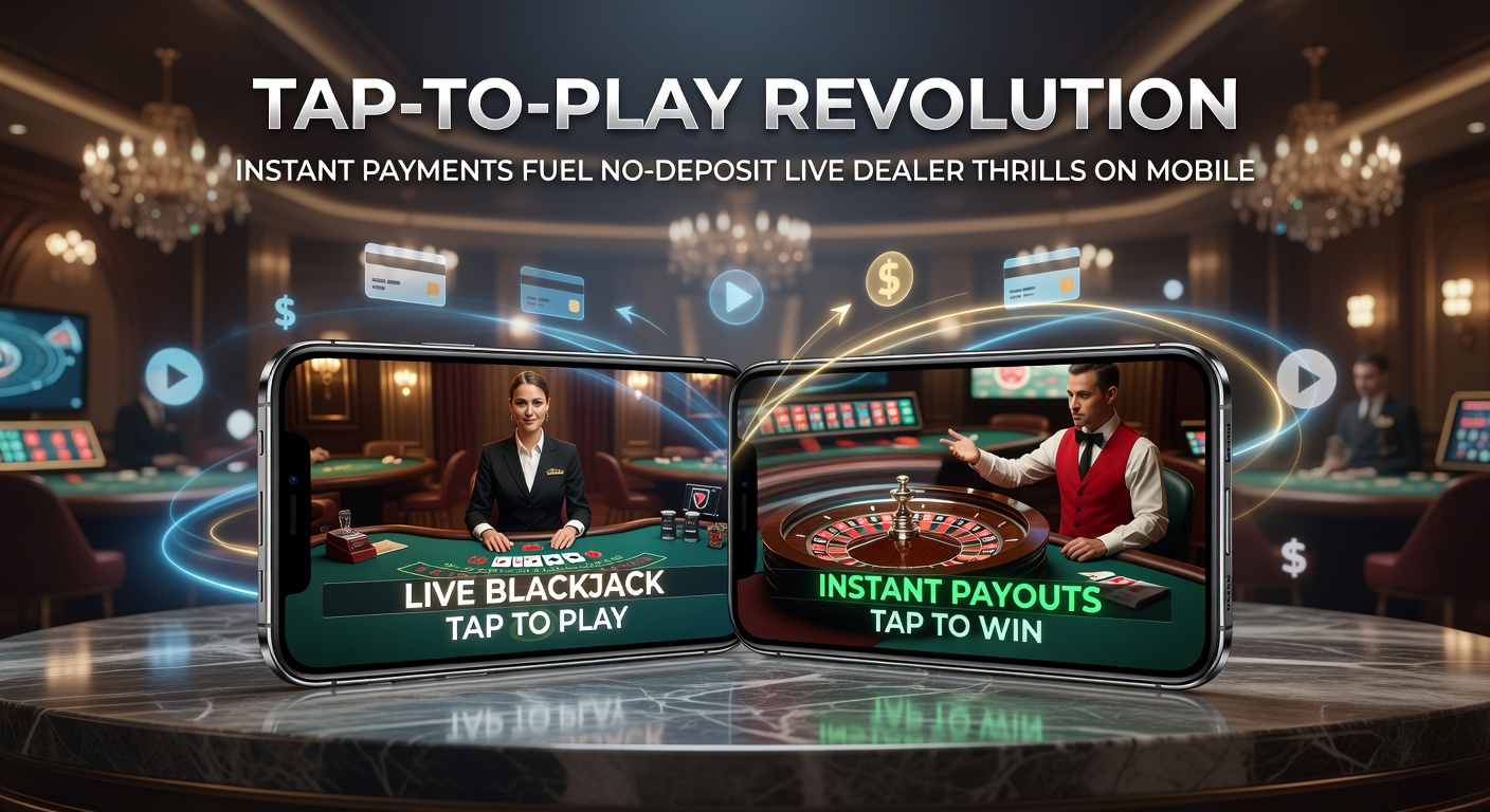 Close-up of a hand tapping a smartwatch to a phone screen, activating a no-deposit live dealer game with instant payment confirmation overlay