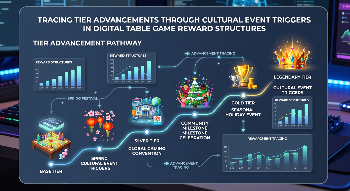 Analytics dashboard displaying tier advancements linked to cultural event timelines in table game rewards