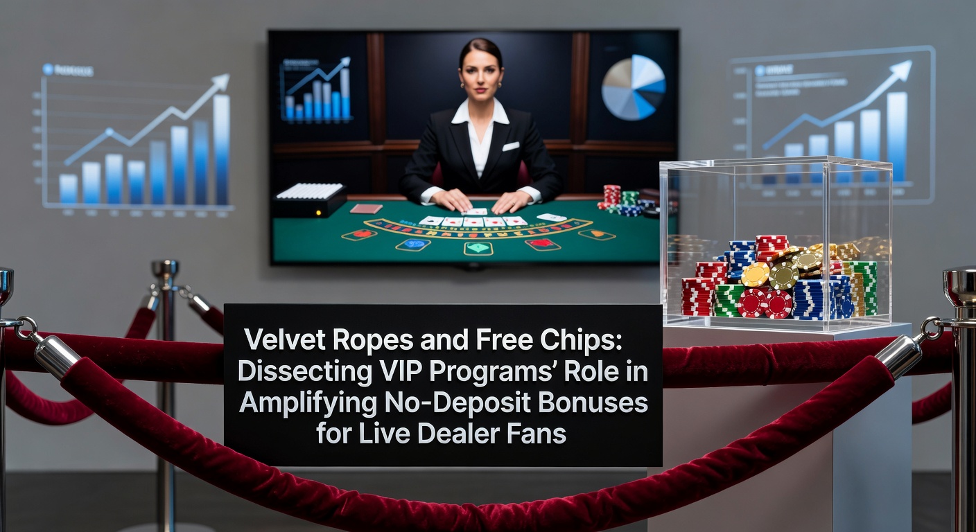 Elegant velvet ropes framing a high-stakes live dealer table with chips stacked high, symbolizing exclusive VIP access in online casinos