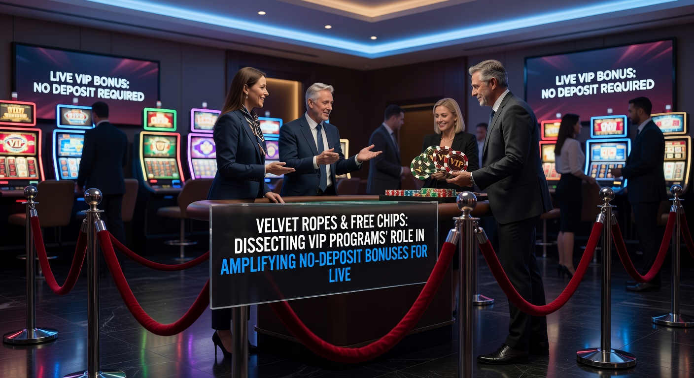 VIP player at a luxurious live dealer setup, receiving a stack of free chips via a personalized host on screen, highlighting amplified bonuses